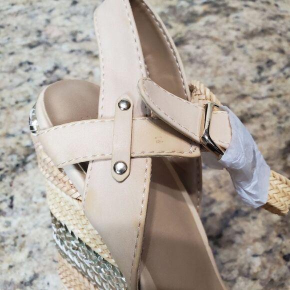 Mix No. 6 Grazie Platform Wedge Espadrille Stripe Sandal Size US 8 - Picture 8 of 8